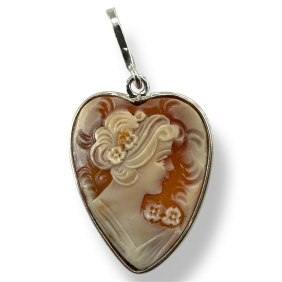 Pendant Mandile 1922 Woman Cammei  in Silver Conchiglia 2MCICM157 - 2MCICM157